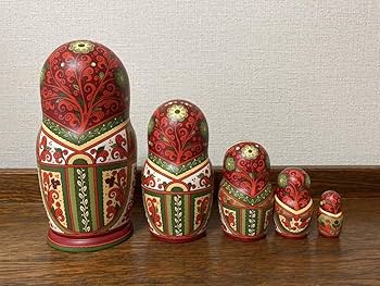 ロシア雑貨☆糸紡ぎの木製Box馬 小物入れ オリガ作マトリョーシカ Amazon | ロシア雑貨マトリョーシカ(5P)H18cm オリガ作 アルハンゲ