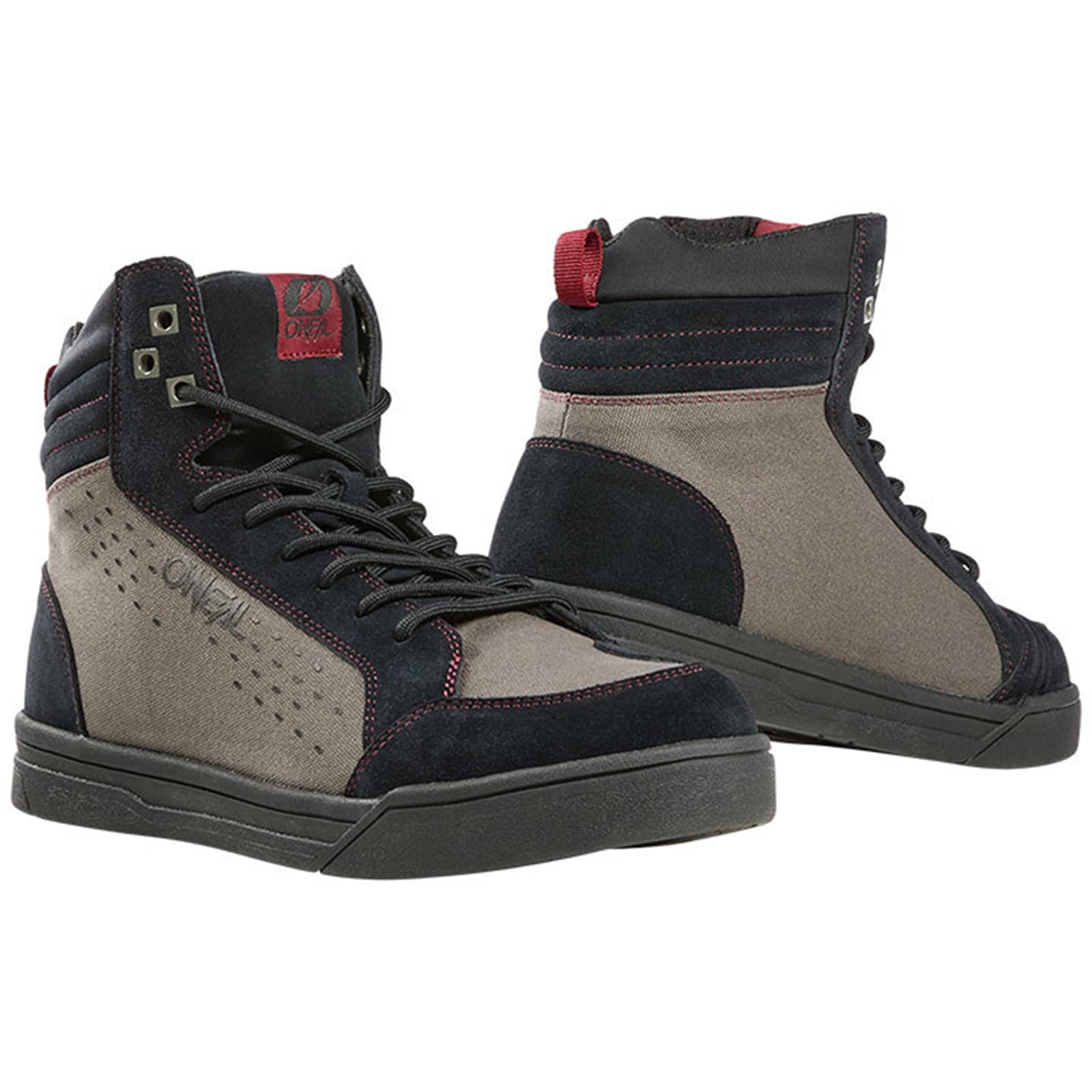 Scarpe Moto Nere Street Biker Scarpe Casual Uomo Touring e Stivali Casual con Suola in Gomma Lacci a Digiuno