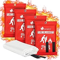 Lancryen 40x40" Emergency Fire Blanket - Flame Retardant Fiberglass Fire Extinguisher for Kitchen, Home, Car, Grill, Office - 1076°F Resistant