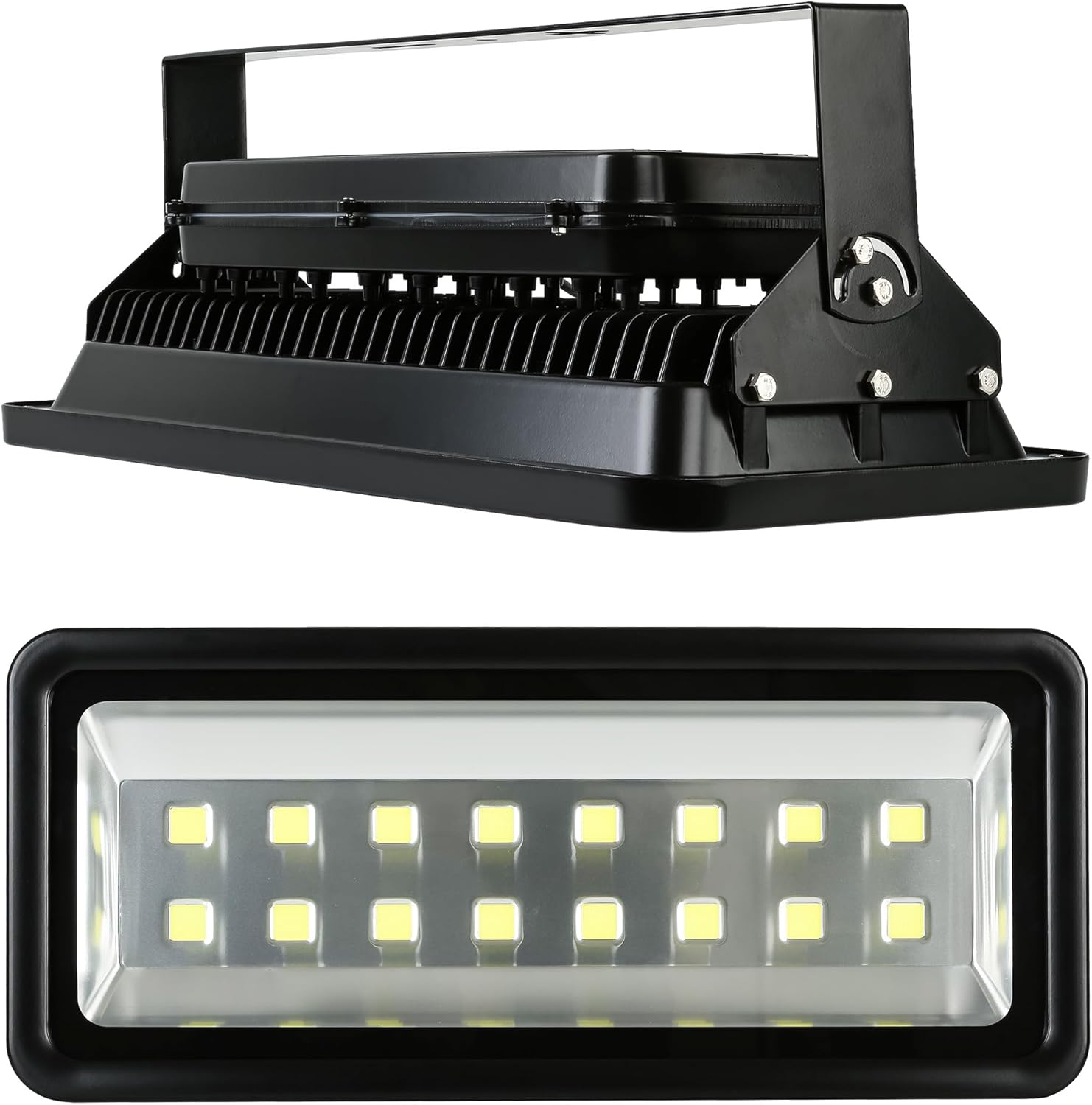 800W LED Flood Lights Outdoor, Super Bright Exterior Lamp, 6000K Daylight White, Waterproof IP66 Security Light for Garage, Backyard, Construction Site, Stadium