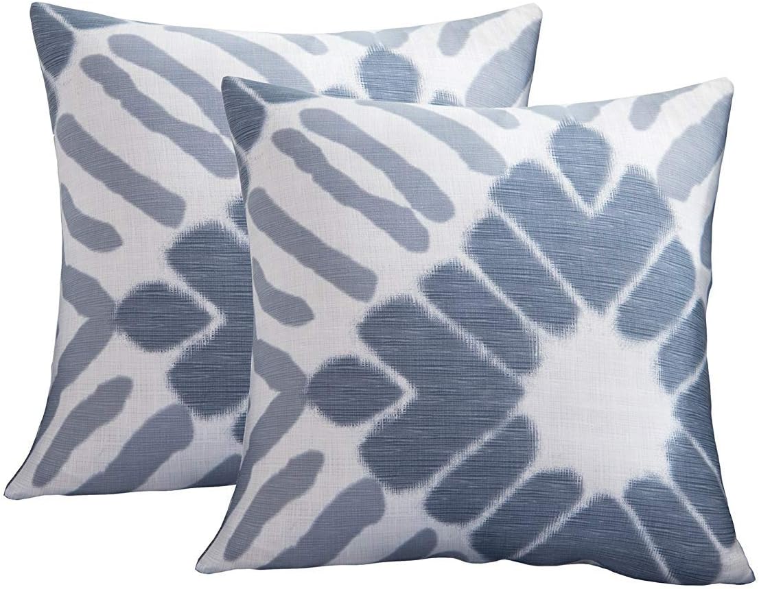 ENZER Four Seasons Throw Cushion Covers Square Throw Pillow Case Shell Decorative Pillow Cover Pillowcase 18x18 inches(2 x Pillowcase (no Inner), Abstract)