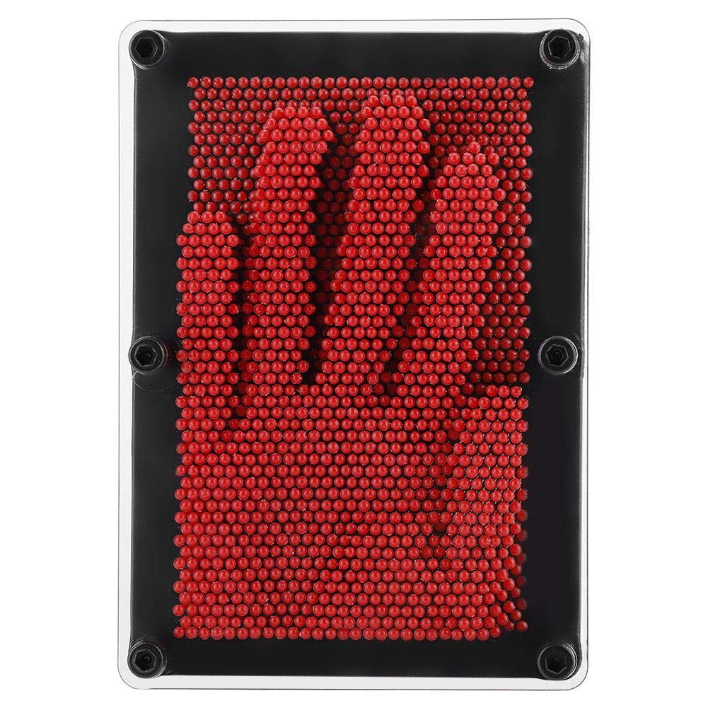 FOTABPYTI 3D Stereo Clone Hand Model, 3D DIY Toy Gift 3D Hand Cloning Pin Anti-Stress 3D Clone Man, 6.9 x 4.9 x 2.2 Inches (Red)