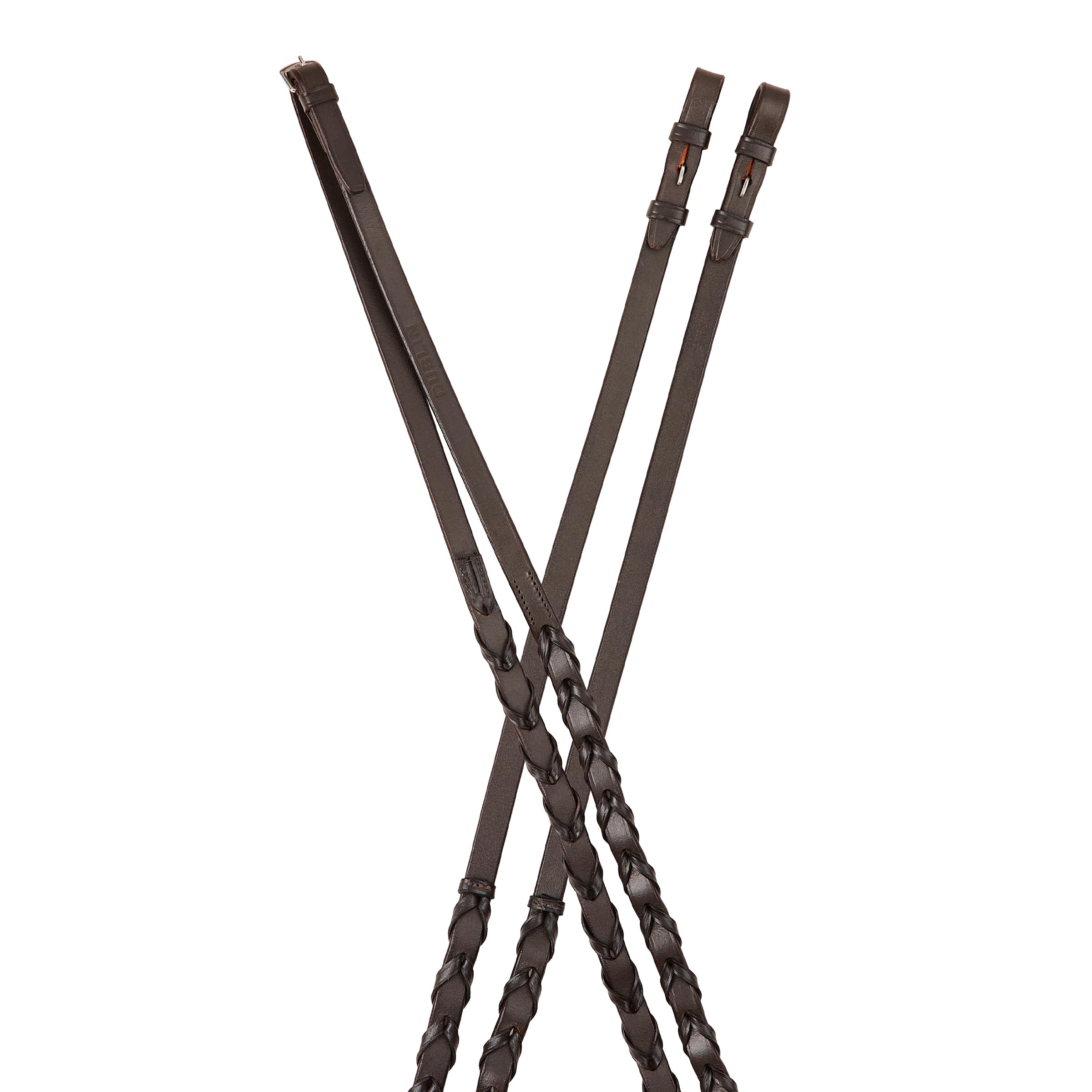 Dublin Laced Reins, Brown, 48"
