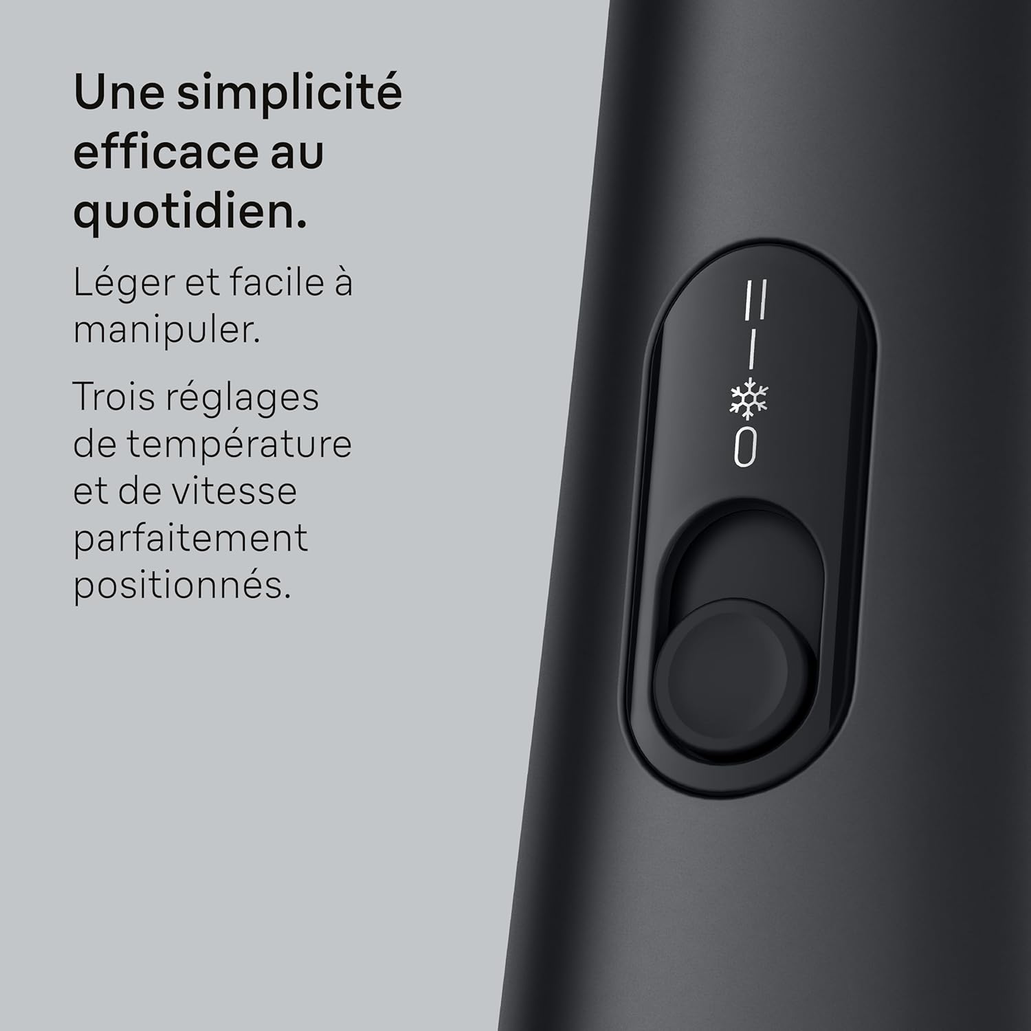 Close-up of the control panel on the Braun AS4.2 Hot Air Styler