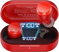 Vista 10 de TOZO Auriculares inalámbricos con micrófono integrado, llamadas claras, ergonómicos, ligeros, Bluetooth de 5.3 pulgadas, impermeables, sonido