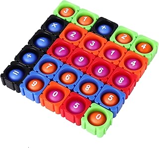 Sponsored Ad - NOWFUTURE 25Pcs Math Number Pop it Blocks ,Number Sensory Toy, Infinity DIY Pop Build Blocks, Math Study, E...