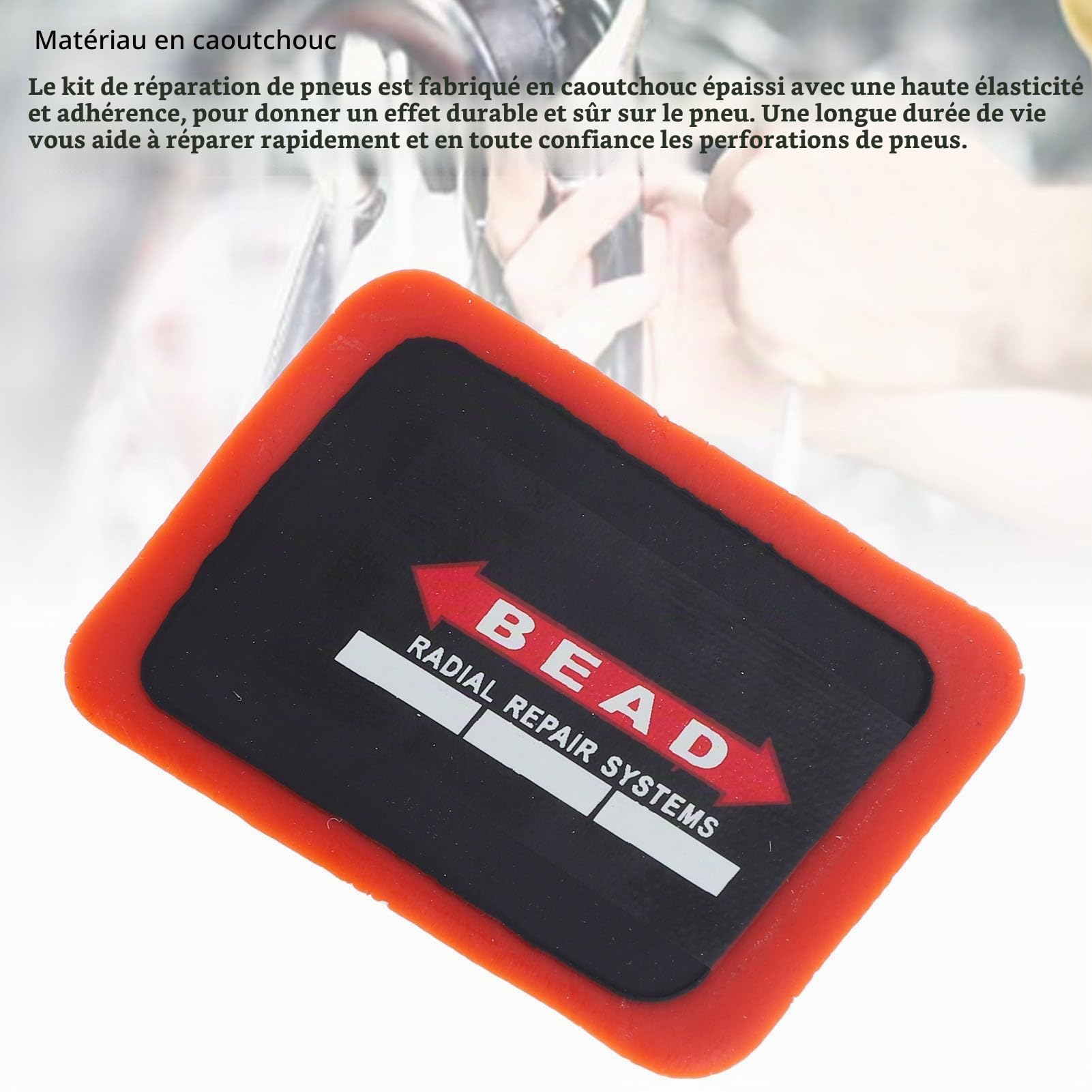 20 Pcs Patches de Pneus en Caoutchouc Heavy Duty Patches de Réparation des Pneus 50x70 Mm avec Une Adhésion à Haute élasticité pour Le Tracteur de Camion de Moto de Voiture