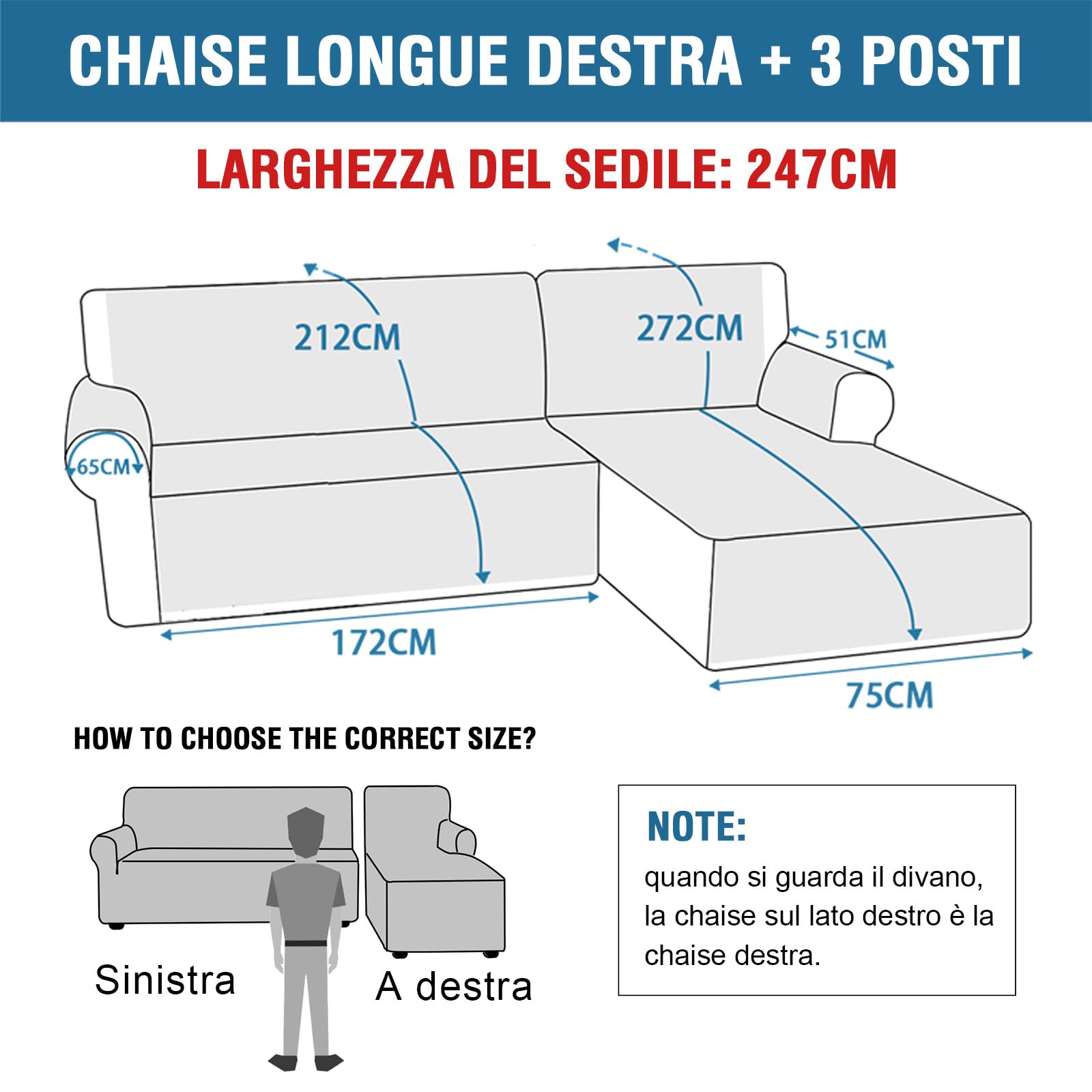 BellaHills 100% Impermeabile Copridivano 3 Posti con Penisola (Seduta 247cm), Copridivano Penisola Destra, Copridivano Antigraffio Indispensabile per Animali Domestici, Ninfea