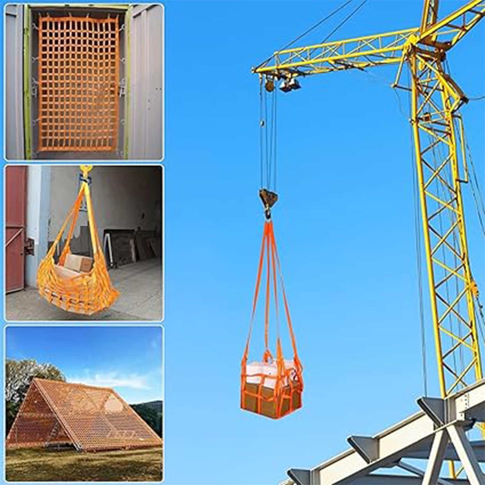 Hebe- Und Lastennetze – Elastische Ladungsnetze, Sicherheits-Hebegurte, Flache Nylon-Hebenetze, Für Lager, Industrie, Bauwesen & Klettersport(1 X 1M/Mesh 10cm/Load 1t)