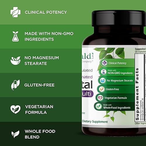 Miniatura 4 de Emerald Labs Multivitaminas prenatales para mujeres embarazadas con coenzima ácido fólico y hierro suave para ayudar a apoyar el desarrollo cerebral