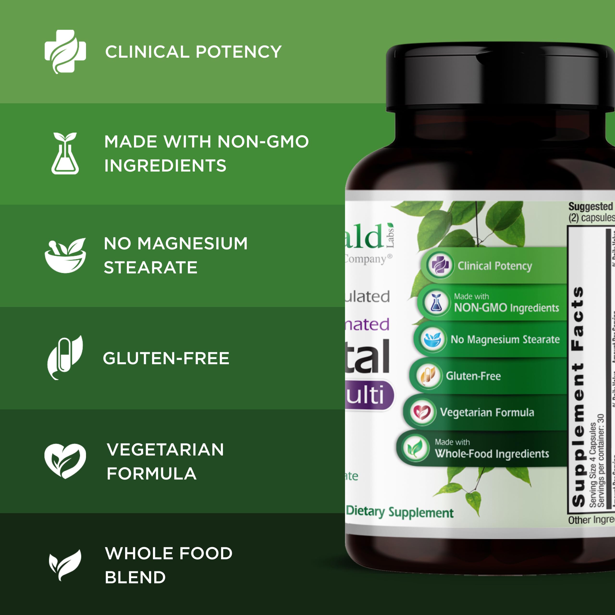 EMERALD LABS Prenatal Clinical Multi, 120 Capsules (30 Servings) — Amazon image 4