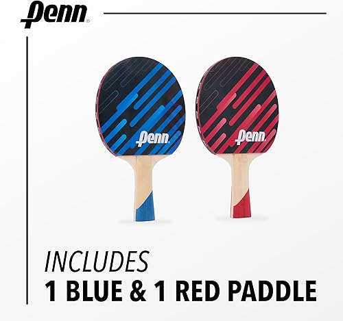 Miniatura 2 de Penn Juego de paletas de tenis de mesa para 2 jugadores, 2 paletas 3.0, 3 pelotas y bolsa de almacenamiento, raquetas de ping pong con respaldo de