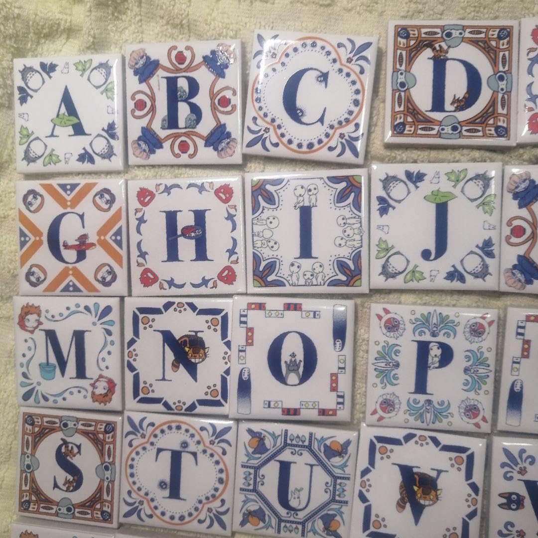 アニメージュとジブリ展 アルファベットタイル 28種セット アニメージュとジブリ展 アルファベットタイル 28種セット