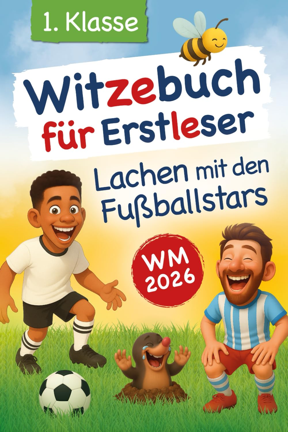 Witzebuch für Erstleser | Lachen mit den Fußballstars: Kinderleicht lesen lernen | Farbige Silbentrennung in großer Schrift | Für clevere Fußballfans in der 1. Klasse