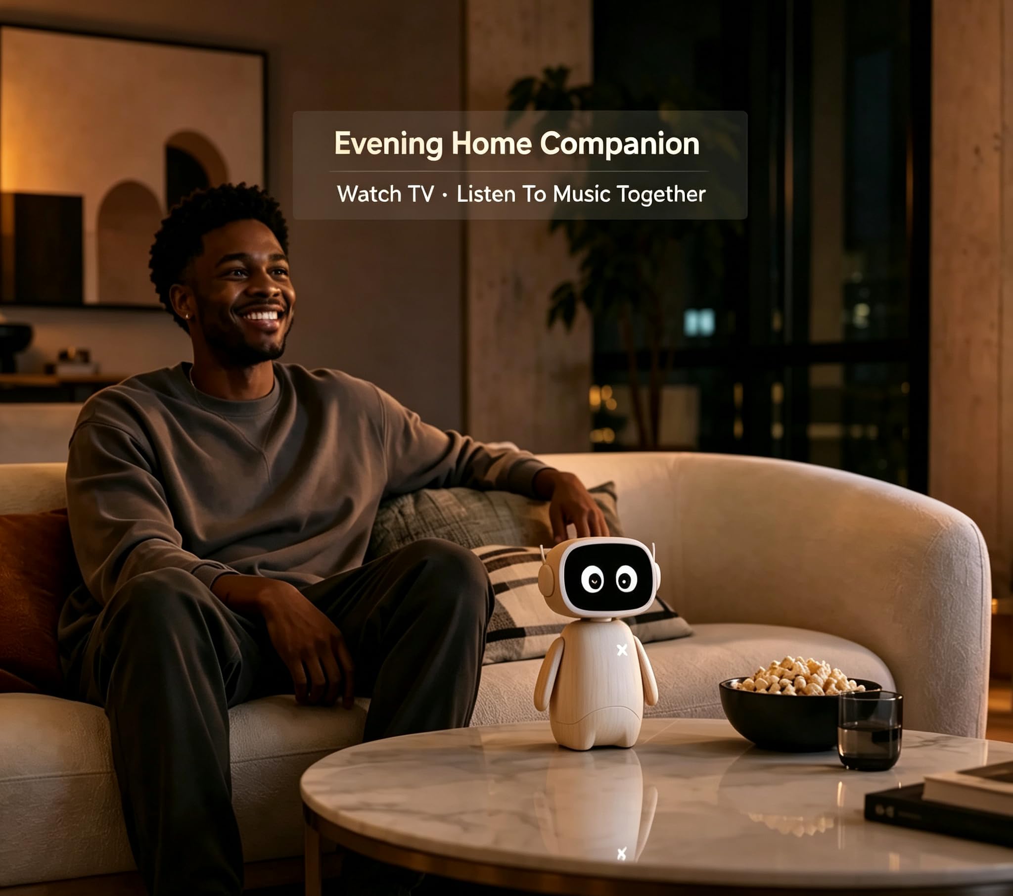 XiaoMu AI Companion Robot – Twój codzienny towarzysz wsparcia emocjonalnego z psychologią pozytywną, offline i prywatny, bez opłat miesięcznych, dla dorosłych i nastolatków (kremowy)