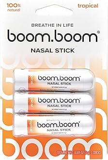 Sponsored Ad - BoomBoom Nasal Stick | Vapor Flow Technology | Cool Refreshing Sensation | Natural Mood Boost | Simple Ingredients | Essential Oils + Menthol Inhaler (Tropical)