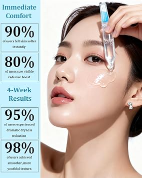 4% Hyaluronic Acid Serum for Face, 8D Hyaluronic Acid Ultra Hydrating Anti-Aging Serum with 20,000ppm Acetyl Hexapeptide-8, Korean Skincare Single-Use Ampoule for Dry & Sensitive Skin, 30pcs