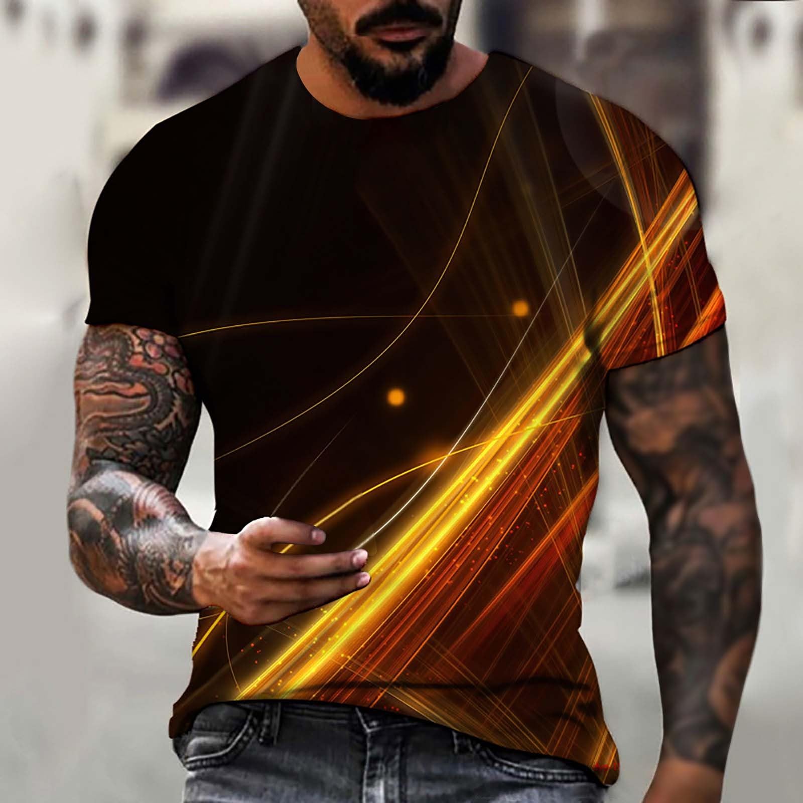 Generisch T-Shirts für Herren Sommer Rundhals T Shirt Kurzarm Einfarbig Crew Neck Shirt T-Shirt Herren Weiss Rundhals Slim Fit Bequem Und Atmungsaktiv