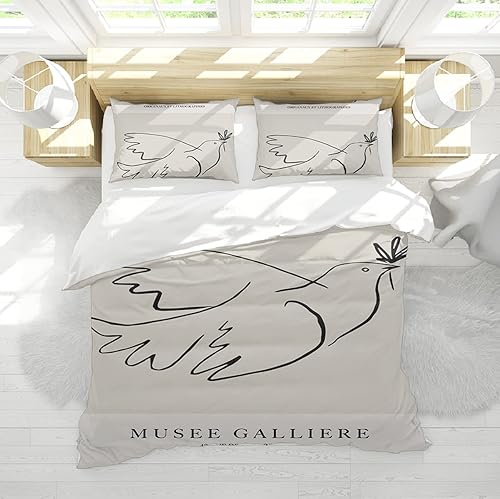 Matisse Juego de fundas nórdicas - Juego de ropa de cama de 3 piezas, suave y transpirable, juego de funda de edredón (1 funda nórdica + 2 fundas de