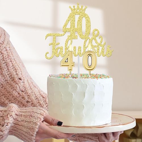 Miniatura 4 de Regalos de cumpleaños de 40 para mujeres con vasotaza de 12 onzas para vino o café, corona de cumpleaños, banda, decoración de pastel y velas,
