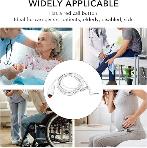 Miniatura 7 de Cable de empuje para estación de enfermería, cable de llamada de enfermería con clip para sábanas, cable de enchufe de teléfono de 0.250 in, para