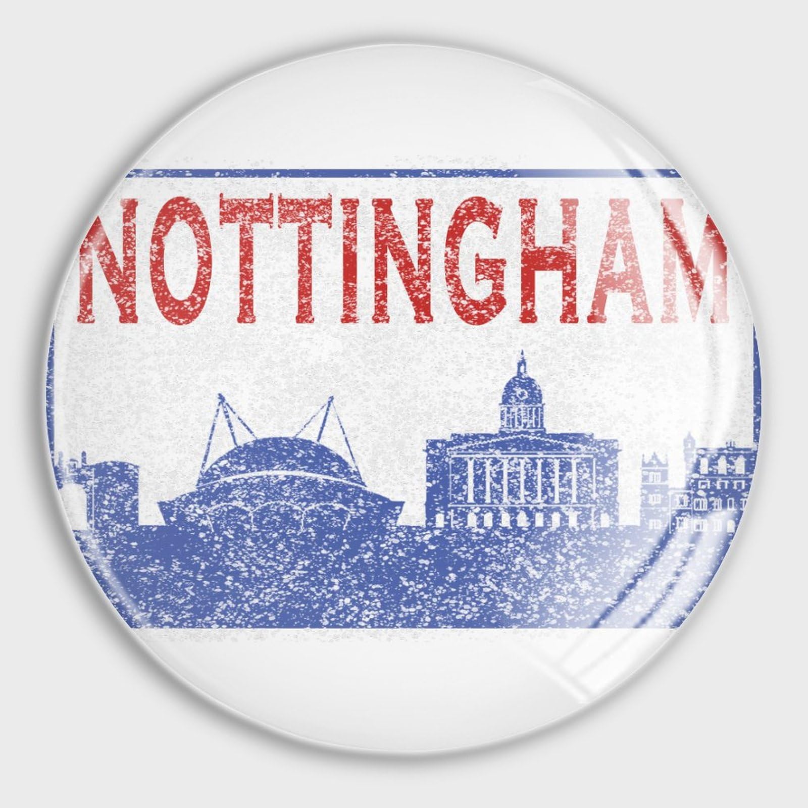 Aimants de réfrigérateur Nottingham en verre, cadeau idéal pour bureau