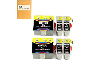 Kodak 10XL 10B 10C Ink Cartridge Replacement for Kodak Printers: Pack of 6