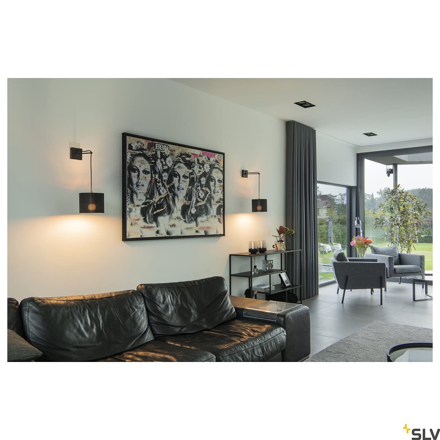 SLV elektrische Komponente FITU CRANE BASE / Wandhalterung schwarz Stahl