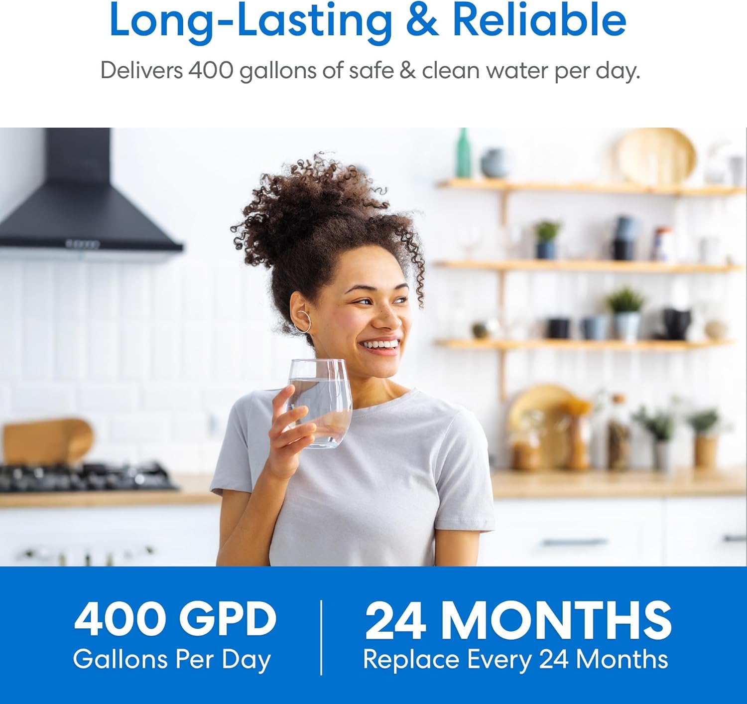 Brio RPFTROM400RO Reverse Osmosis RO Replacement Membrane Filter for Brio SIMPL TROM400STD Under Sink Water Filter System