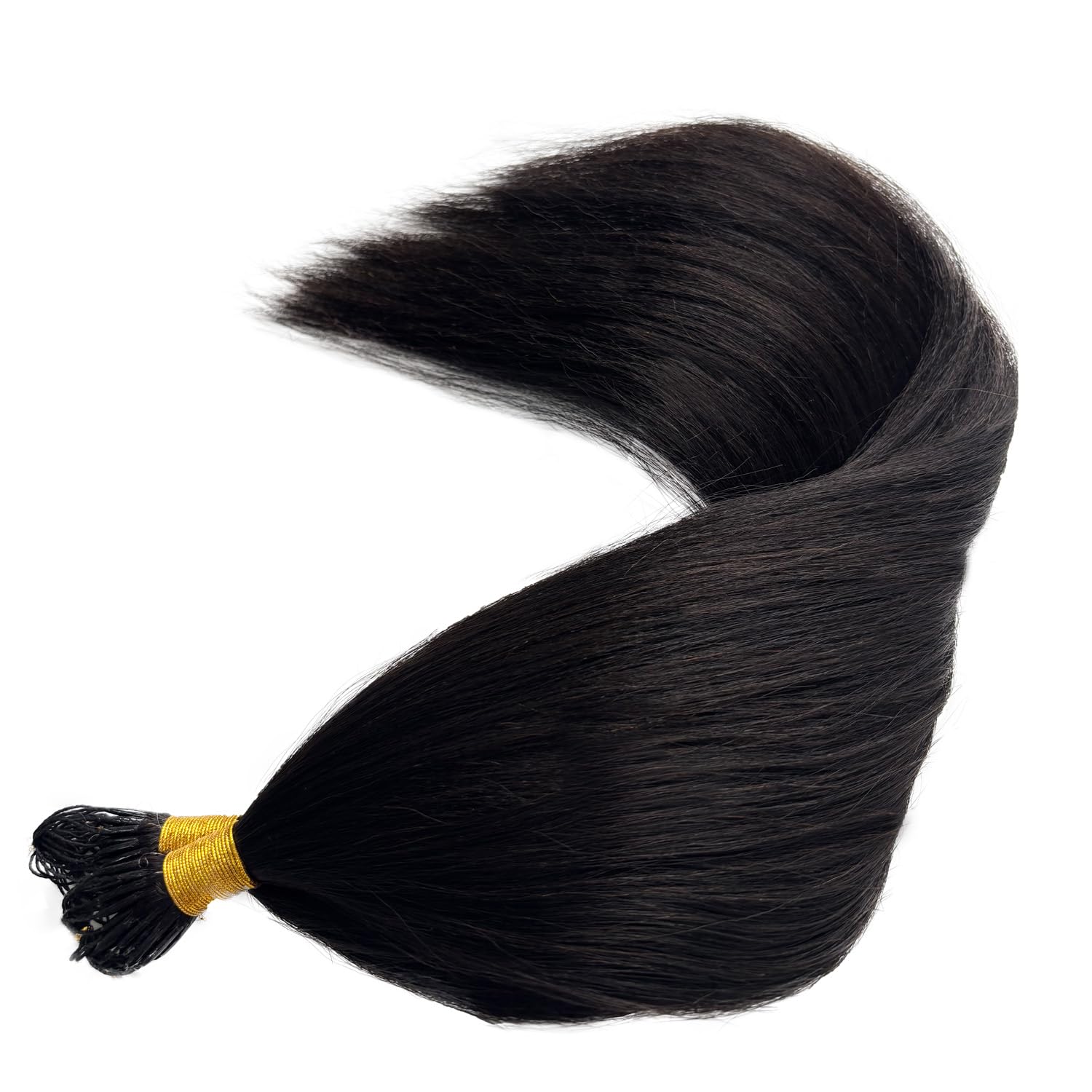 Licoville Human Crochet Hair 20 Inch 50G Soft Natural Knotless Yaki Straight Feather Crochet Extensions 100% Burmese Real Human Hair Light Yaki Straight Crochet Hair for Black Women #1B Natural Color