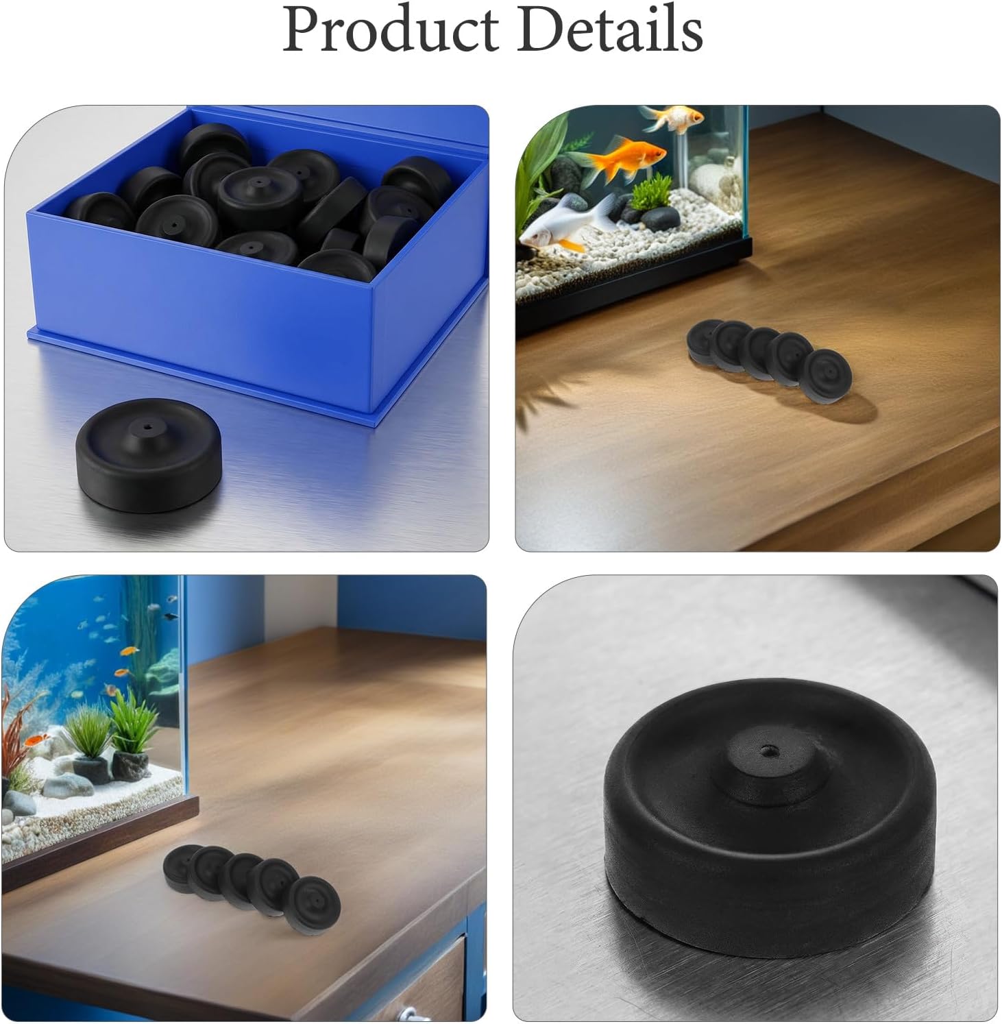 24pcs Aquarium Air Pump Diaphragm 3.5cm OD 24.5mm ID Universal Rubber Replacement Valve Cup for Fish Tank Oxygen Pump Accessories