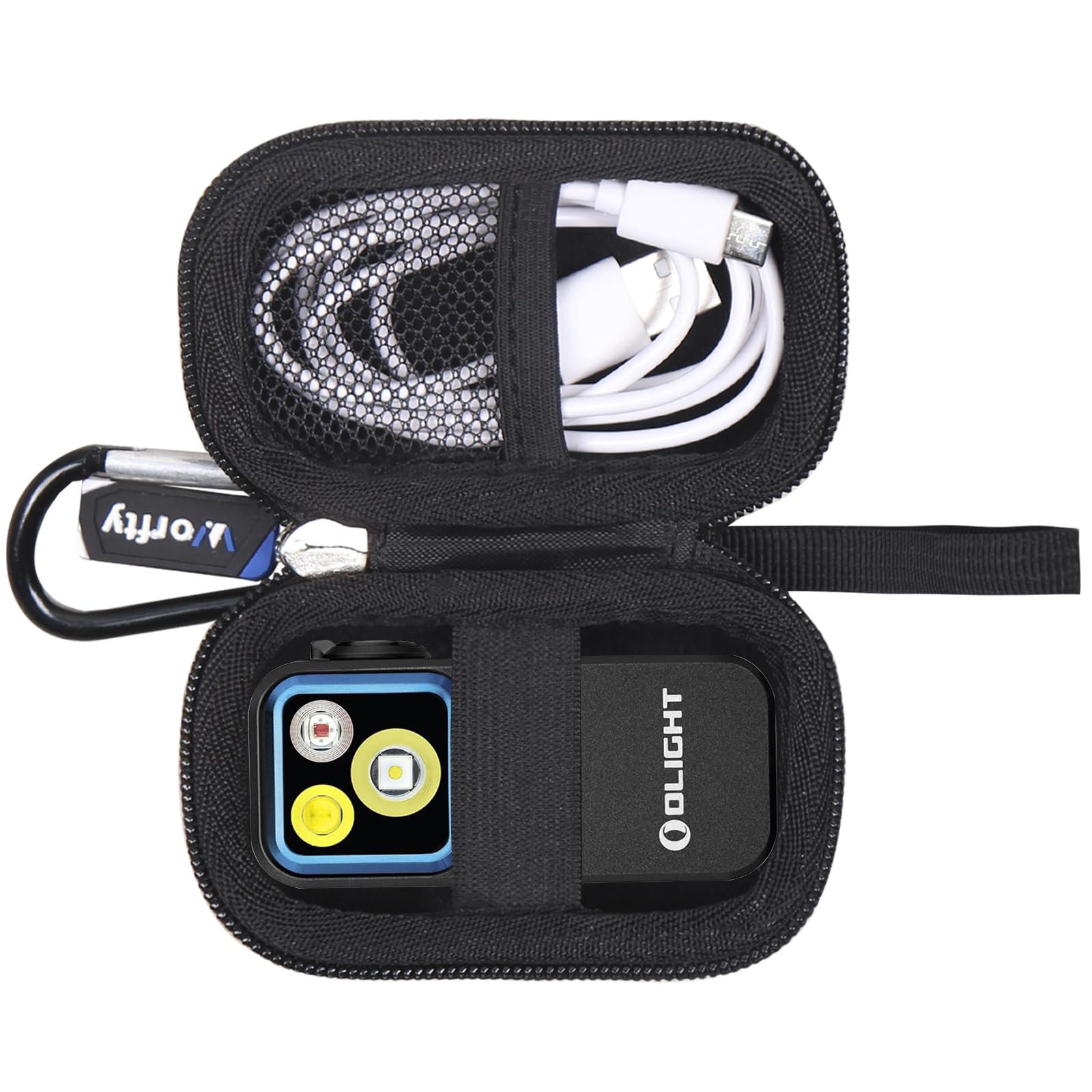 worfty Case for OLIGHT Oclip Ultra/Pro/Pro S EDC Flashlight Clip-on Light (Black)