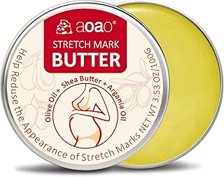 Stretch Mark Belly Butter for Pregnancy, Massages Maternity Body & Reduces Scar Appearance, Rich Hypoallergenic Moisturizing Organic Cocoa Butter & Coconut Body Butter for Women, 100g/3.53oz(1Pack)