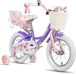 JOYSTAR Unicorn Girls Bike for 2-9 Years Old Kids, 12 14 16 18 Inch Kids Bike with Training Wheels, Streamers, Basket and Doll Seat, Children Bicycles