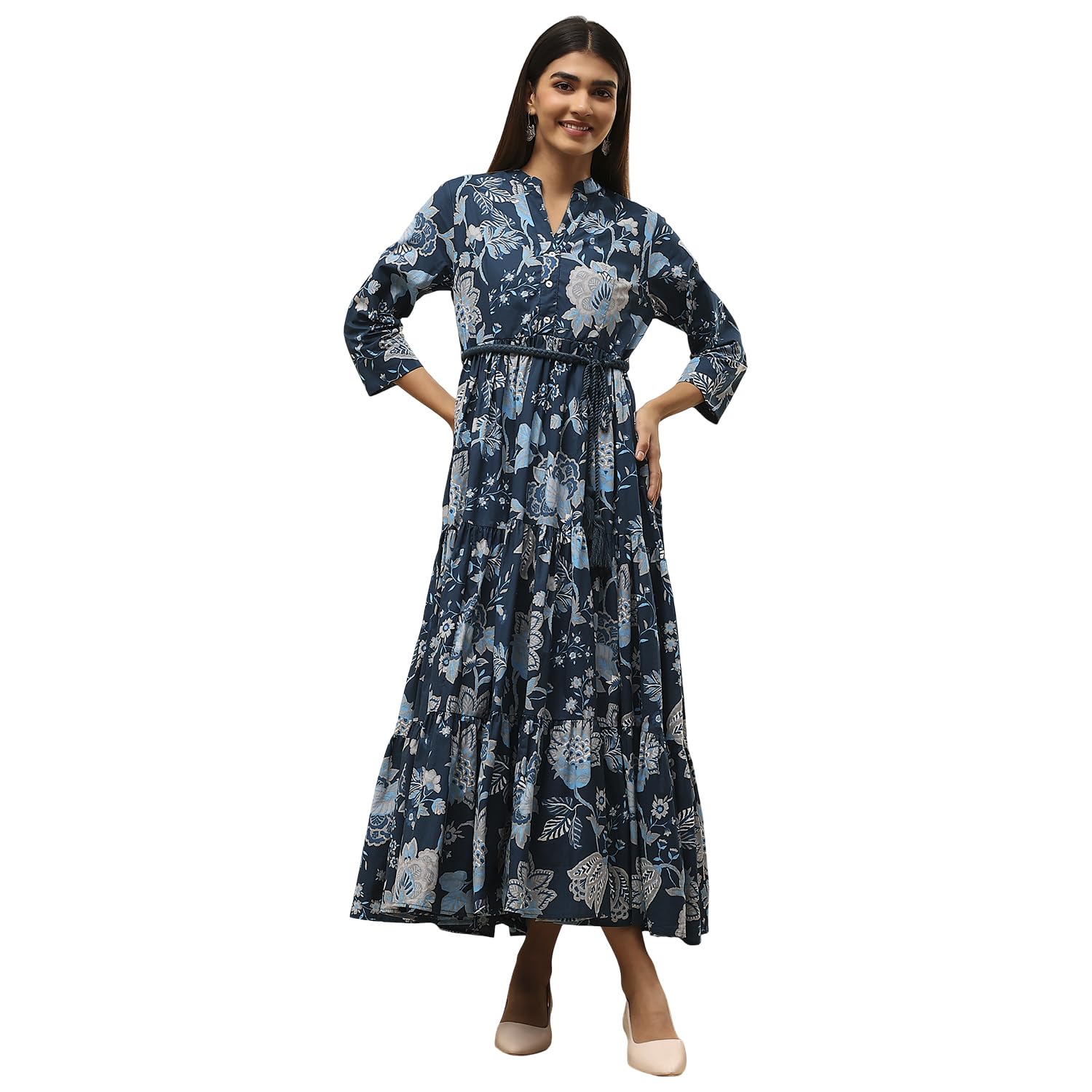 biba Women Cotton Flared Printed Dress-picture-15