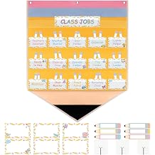 Class Jobs Pocket Chart Set for Classroom Management Black