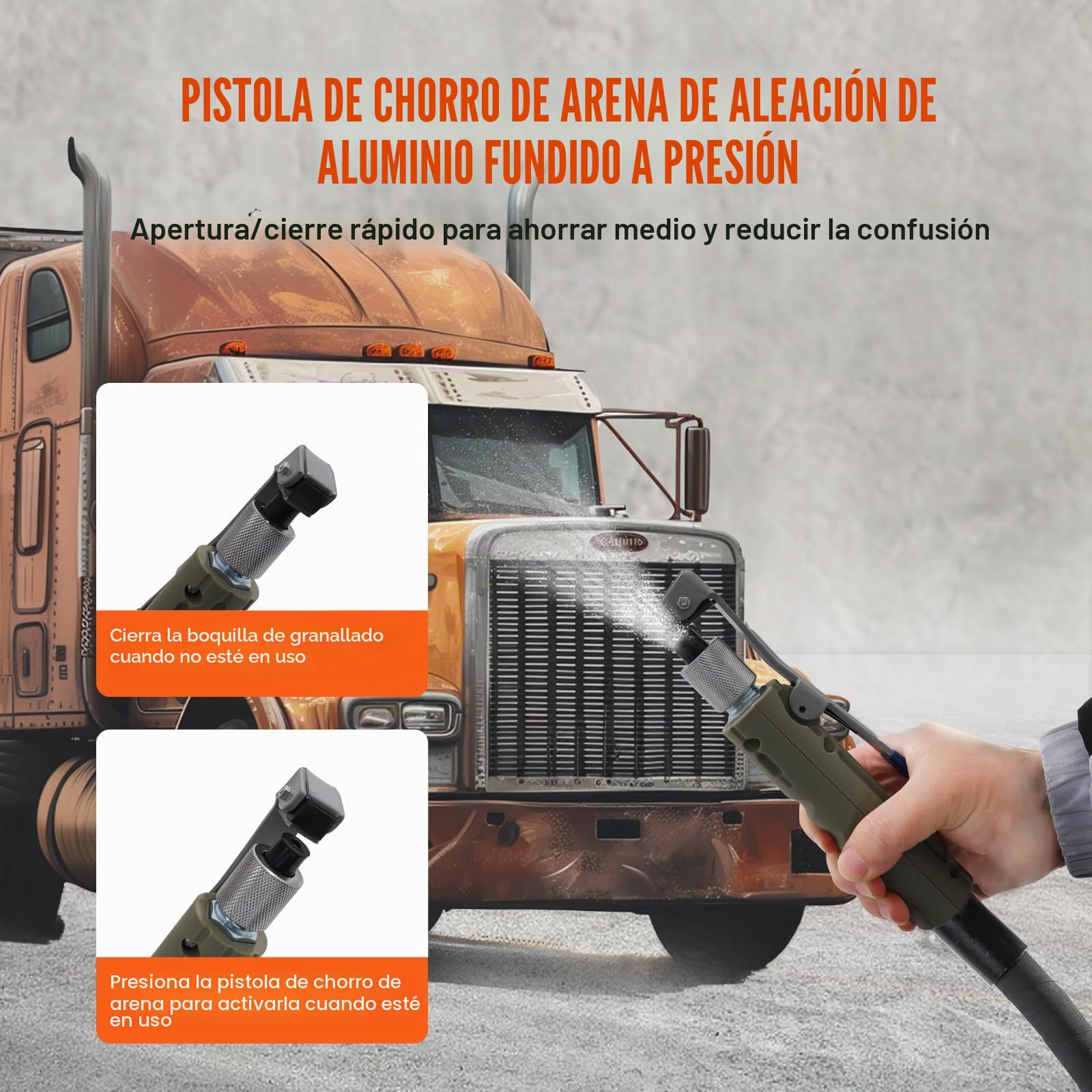 VEVOR Máquina Chorro de Arena 40L, Arenadora Chorro de Aena Profesional 60-125 PSI, con Accesorios 3 m