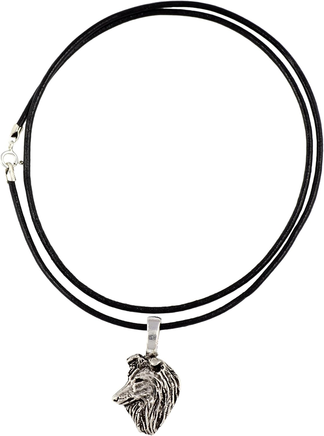 Art-Dog Collection Dog Pendant – Dog Breeds Jewelry - Handmade Dog Necklace with ZnAl Base and Silver Coating – Silver Dog Necklaces for Men and Women – Sheltie