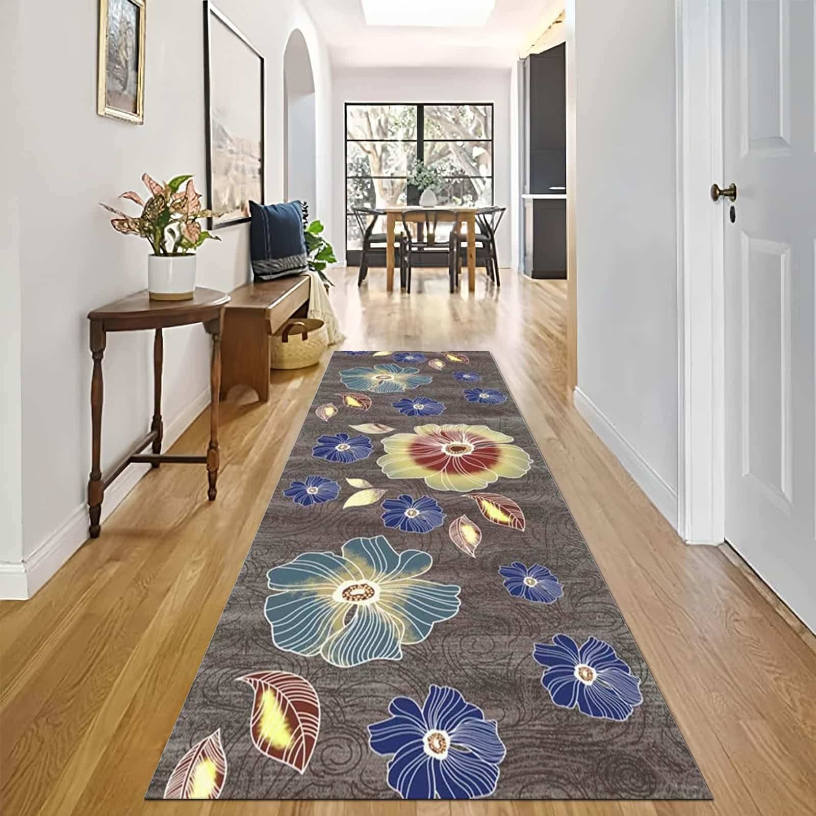 Tapis de couloir grand format 120x900 cm en poils longs et denses de qualité supérieure