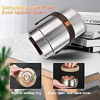 Vista 28 de 51 oz Adults Stainless Steel Vacuum Insulated Wide Mouth Soup Food Hot Food Jar with Keep Thermal Portable 2 Tier Stackable Bento Hot Food 51 oz Red