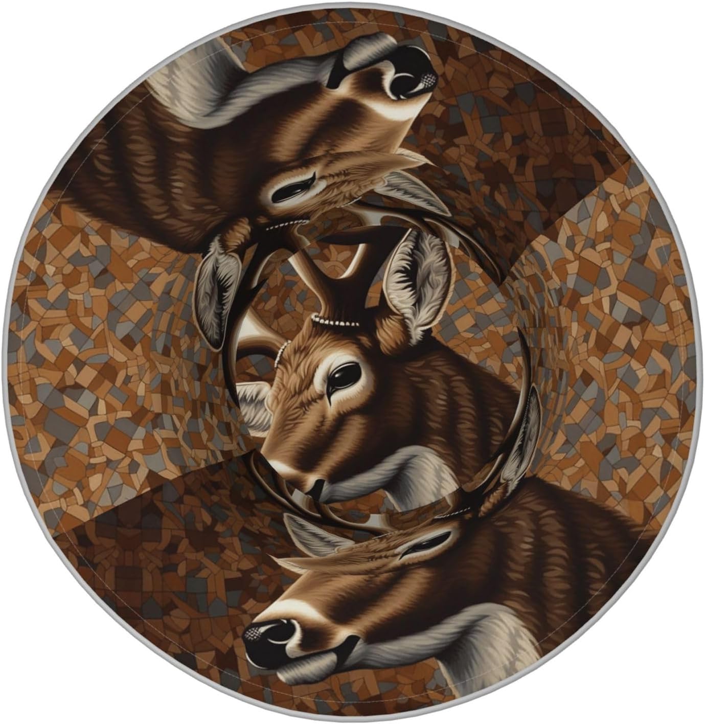 Deer on Brown Background Bucket Hats for Women Men Sun Hat Fisherman Hats Travel Beach Hat Summer Fishing Cap
