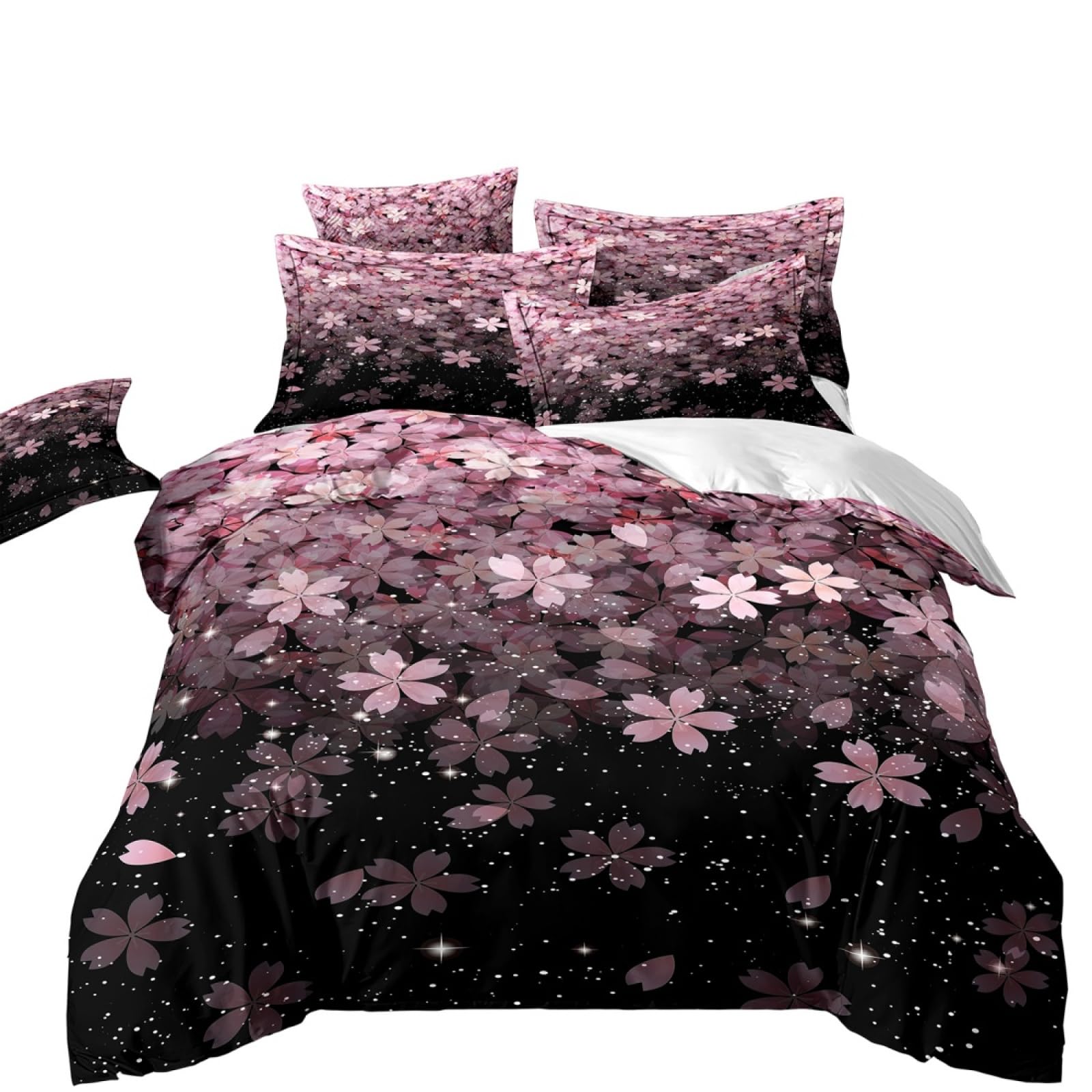 Super King Size Duvet Cover Sets Black Flower Star Super King Bedding