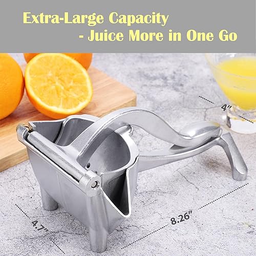 Miniatura 2 de Exprimidor de prensa manual Máquina trituradora de cítricos de mano, extractor de jugo de prensa manual para prensar limones, naranjas y limas,
