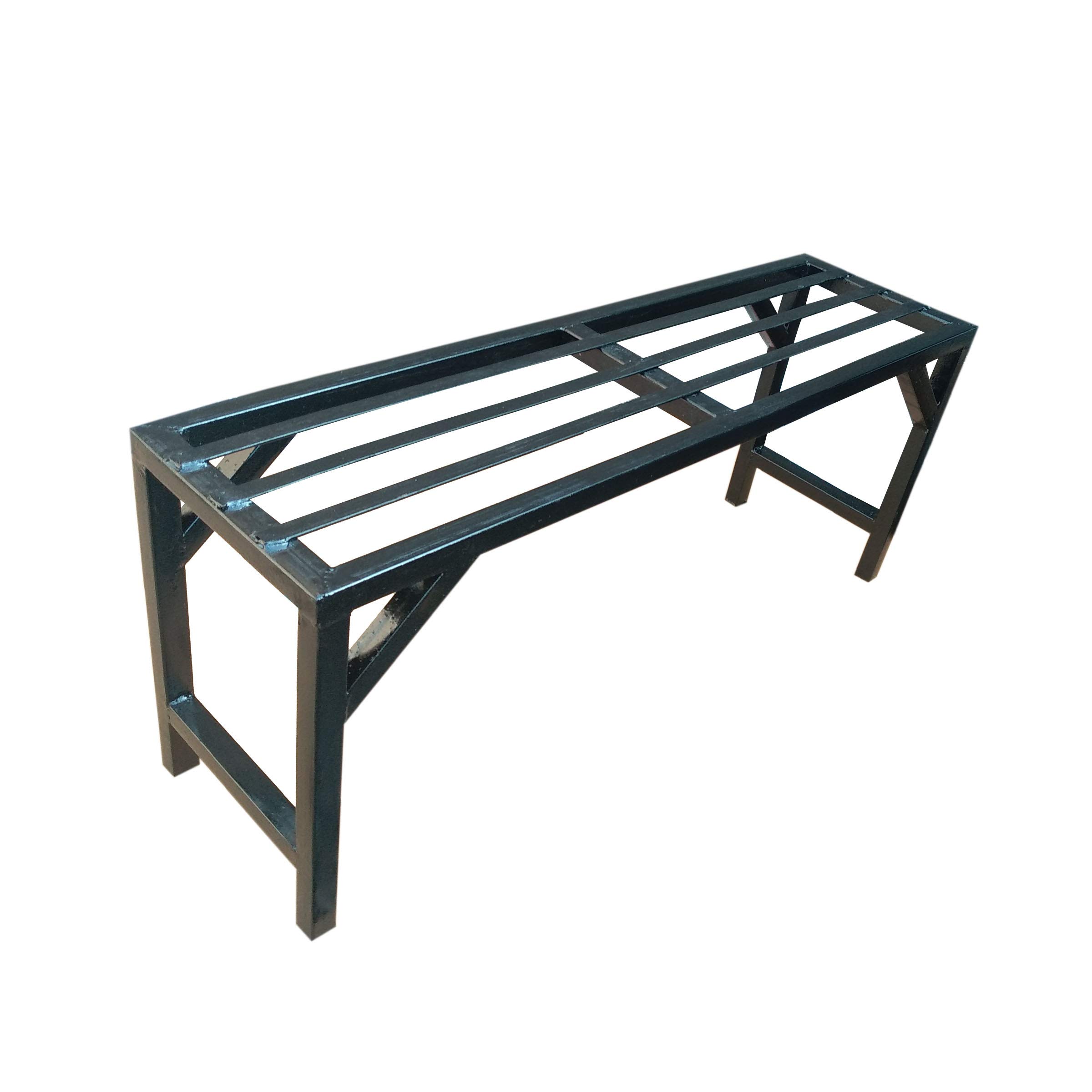 A-One Steels Iron Single Step Flower Pot Holder Stand for Garden Bench, Roof and Outdoor (Black, 32 inch)