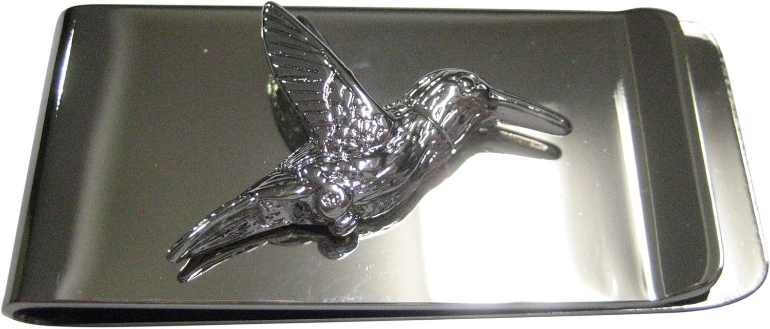 Kiola Designs Silver Toned Hummingbird Money Clip