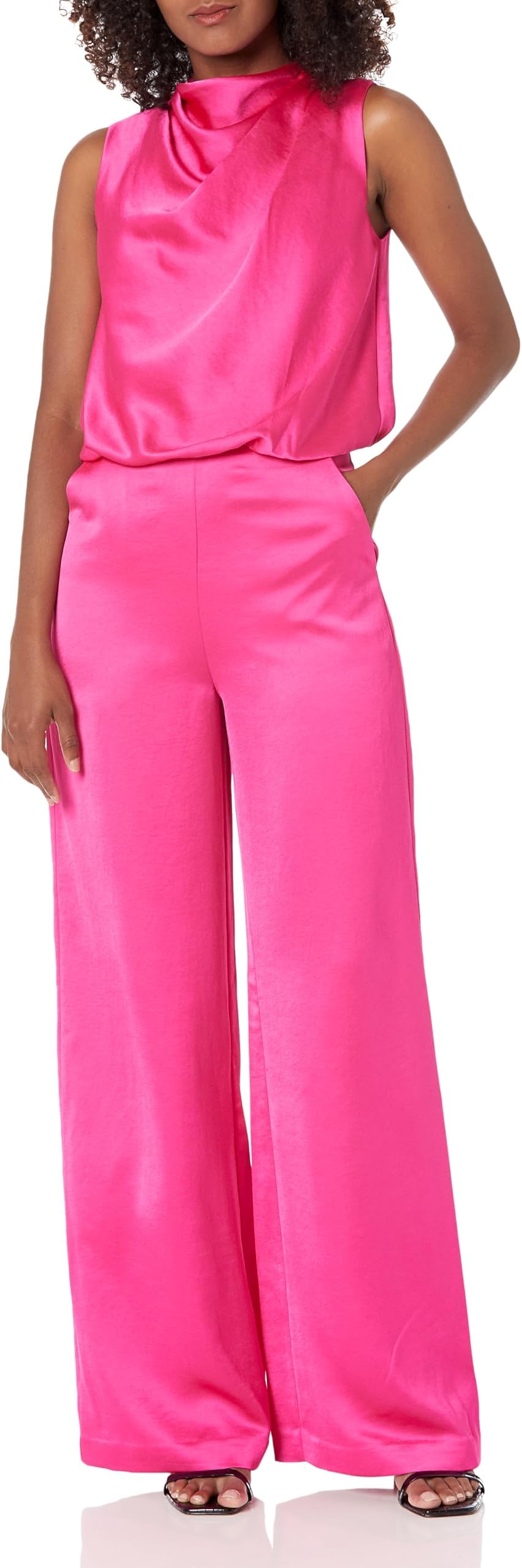 womens Satin Jumpsuit
