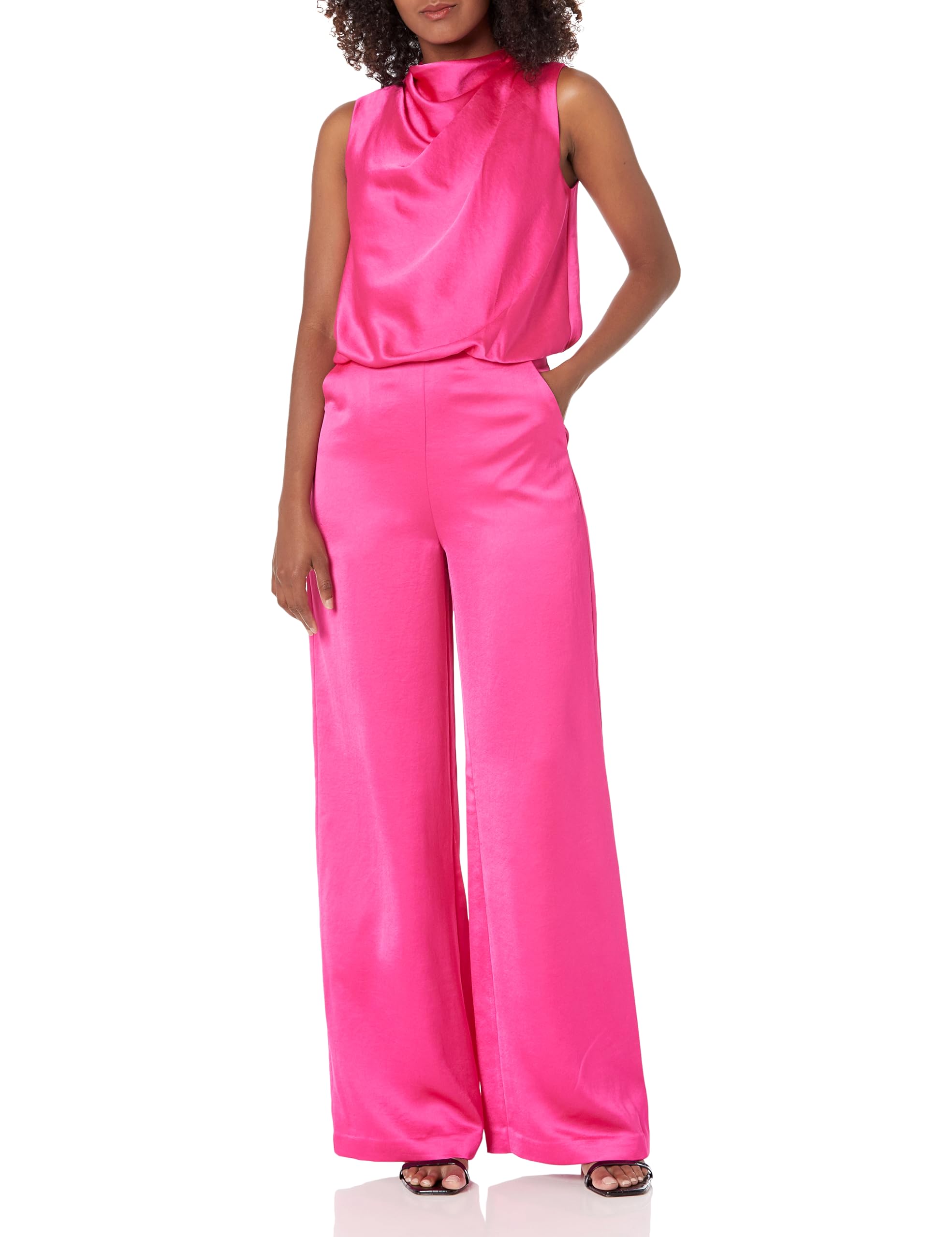womens Satin Jumpsuit