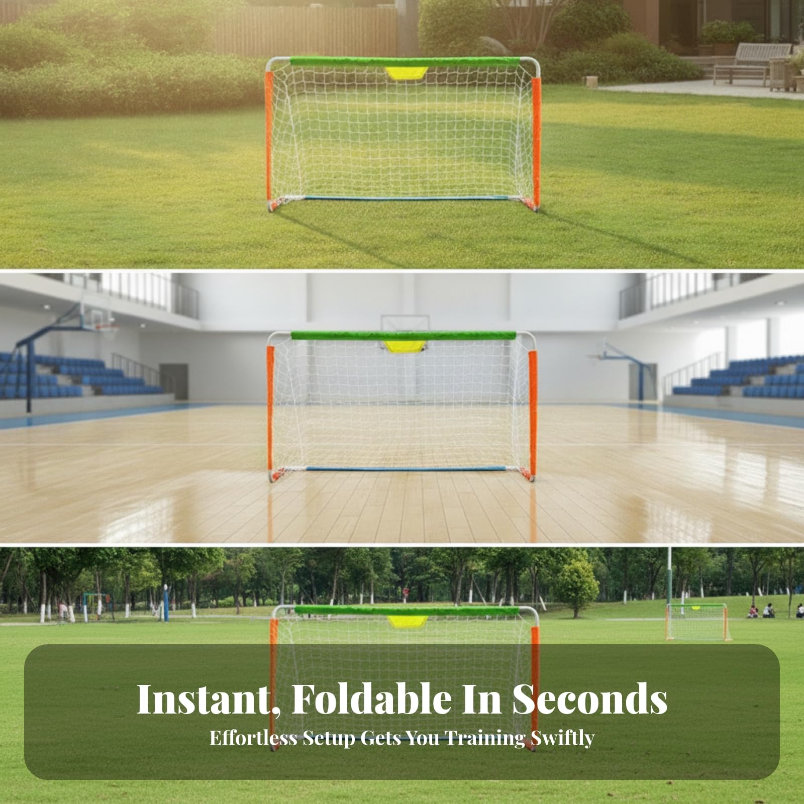 Porta da Calcio Pieghevole Leggera | Mini Porta da Calcio, Stabile, per Giardino, Allenamento, Casa, Bambini, Ragazzi