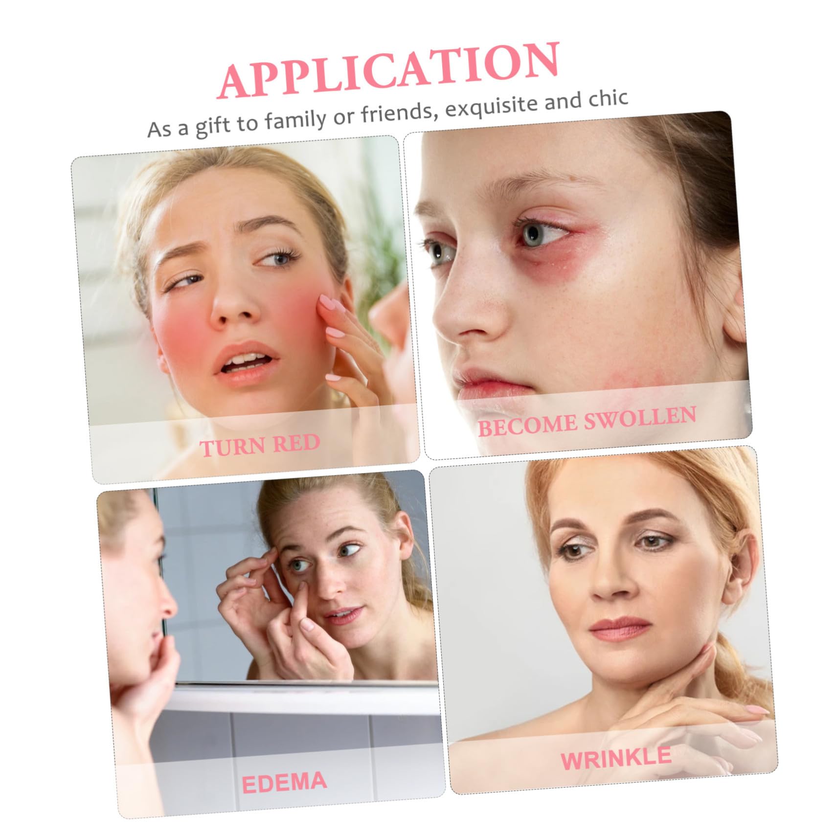NOLITOY Masajeador Facial Promueve la Producción de Colágeno de Acero Inoxidable de Esfera de Hielo Portátil 2 Piezas Reafirmante y Refrescante Color Aleatorio para Ojos y Cuello