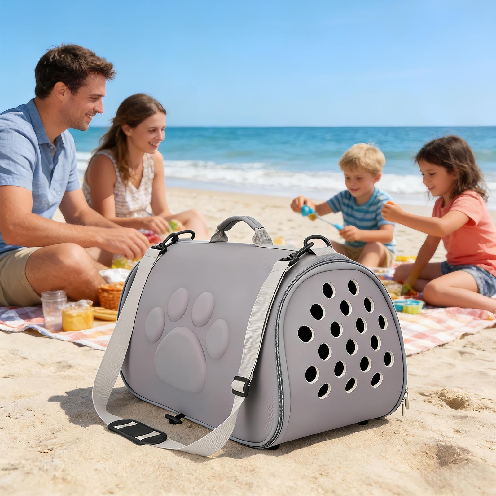 Trasportino Morbido Per Animali Domestici | Borsa Porta Animali con per Spalla | Borsa Leggera adatta a Cuccioli e Uscite | per Veterinario Urbano Escursionismo Viaggio Campeggio Escursionismo Pendola